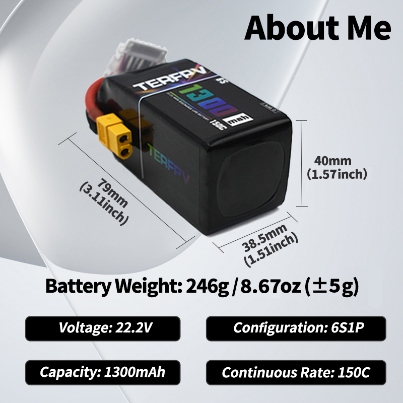 TERFPV Lipo-Akku 6S 22,2V 1300 – Drone Battery 3S Bewertung und Preis