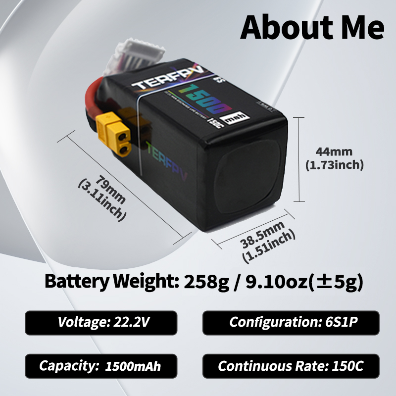 TERFPV Lipo-Akku 6S 22,2V 1300 – Drone Battery 3S Bewertung und Preis